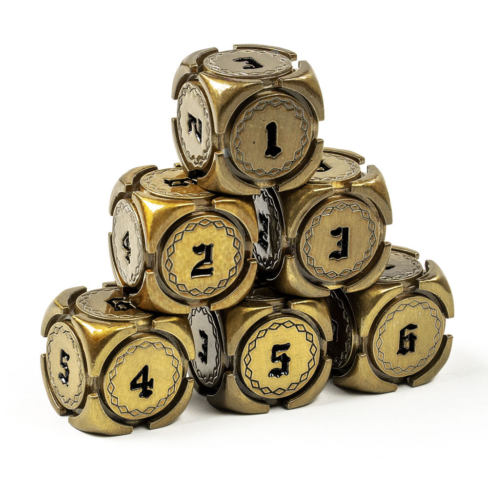 Fantasy Metal 16mm D6 Dice (6 Pack)
