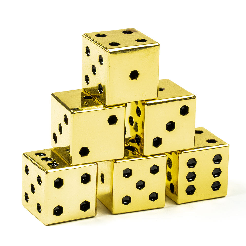 Square Metal 16mm D6 Dice (6 Pack)
