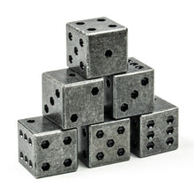 Load image into Gallery viewer, Square Metal 16mm D6 Dice (6 Pack)
