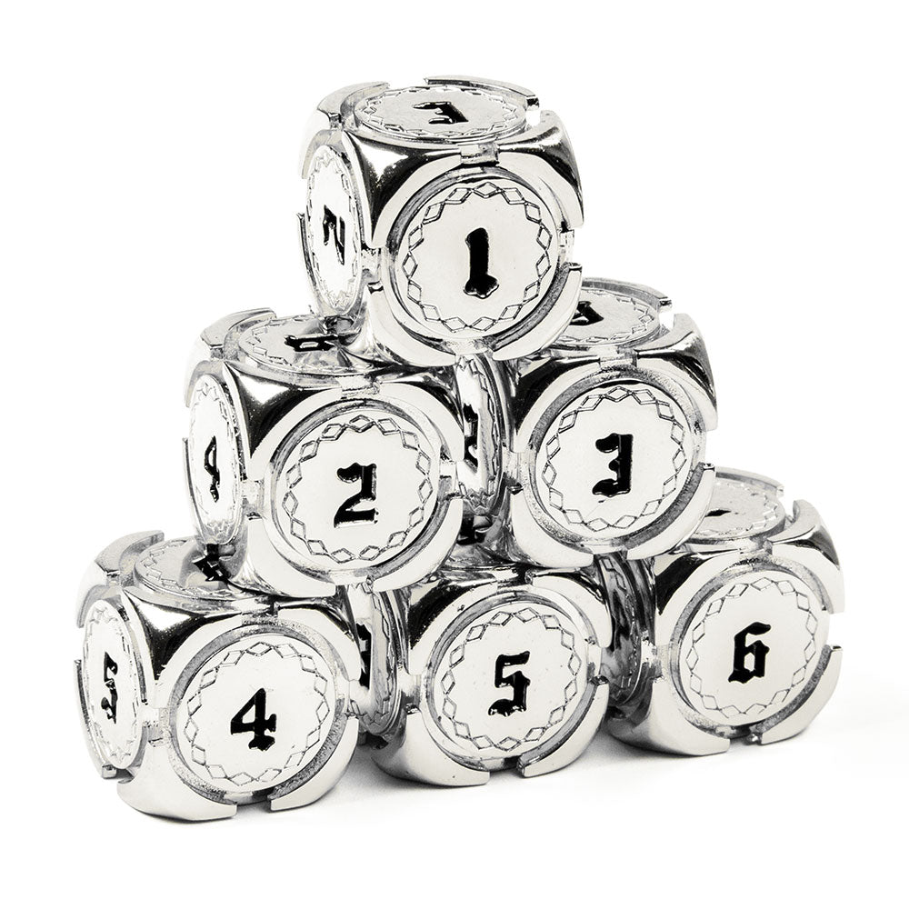 Fantasy Metal 16mm D6 Dice (6 Pack)
