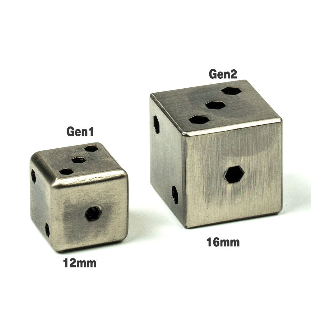 Square Metal 16mm D6 Dice (6 Pack)