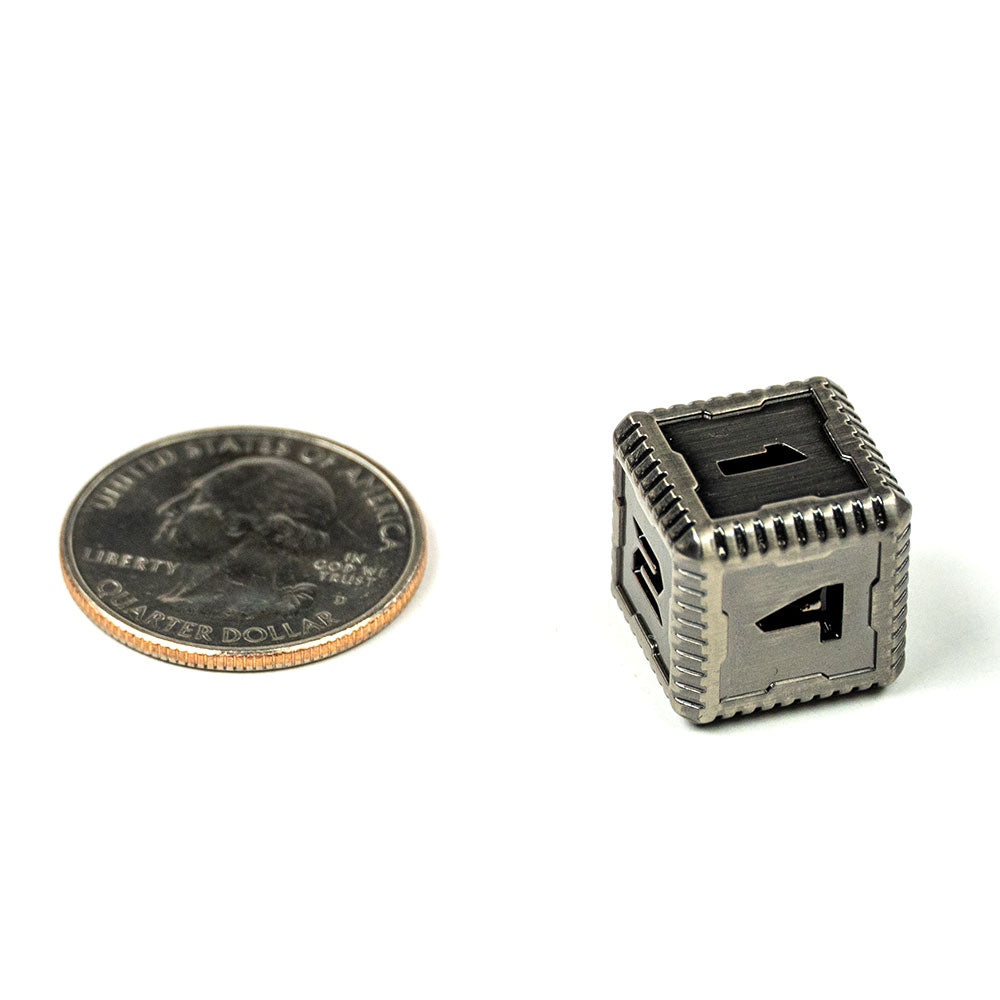 Sci-Fi Number Metal 16mm D6 Dice (6 Pack)