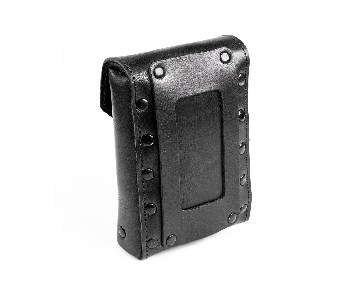 Double Belt Leather Pouch