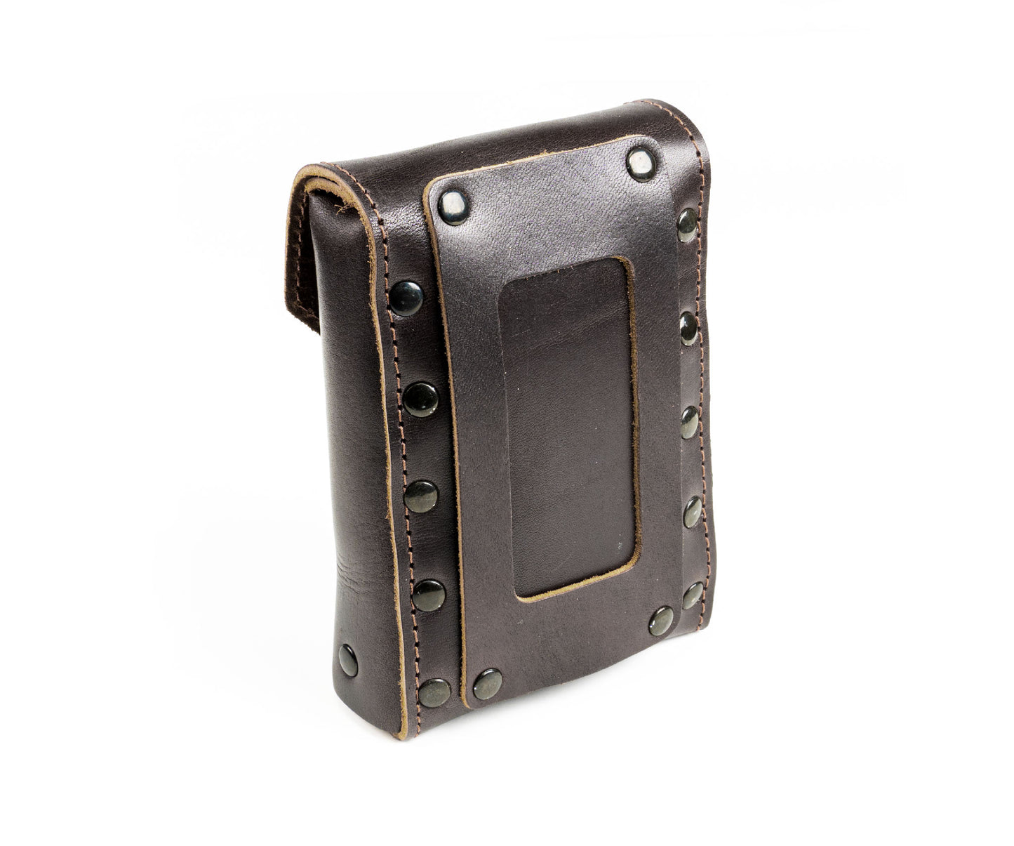 Double Belt Leather Pouch
