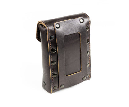Double Belt Leather Pouch