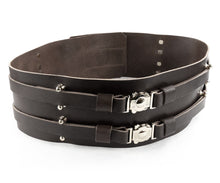 Load image into Gallery viewer, Dark Brown Double Leather Belt
