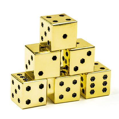 Square Metal 16mm D6 Dice (6 Pack)