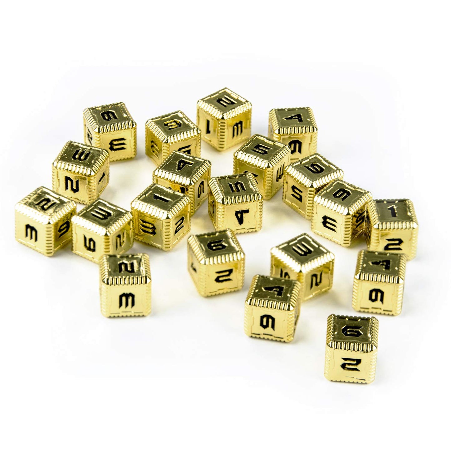 Sci-Fi Metal 12mm D6 Dice (10 Pack)