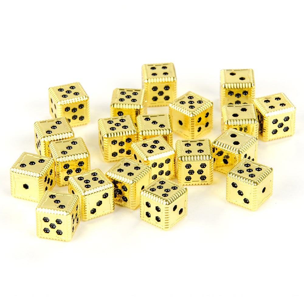 Sci-Fi Hex Metal 12mm Dice (10 Pack)