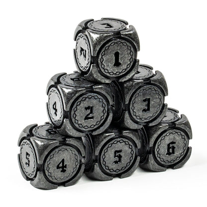 Fantasy Metal 16mm D6 Dice (6 Pack)