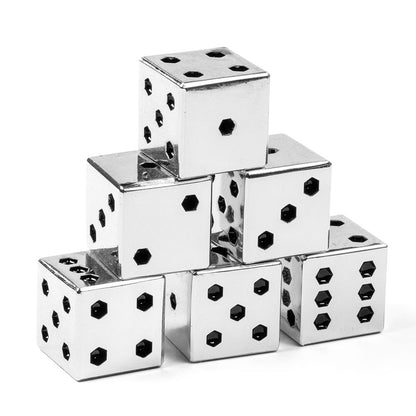 Square Metal 16mm D6 Dice (6 Pack)