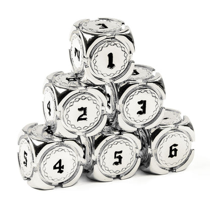 Fantasy Metal 16mm D6 Dice (6 Pack)