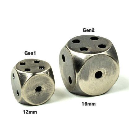 Rounded Metal 16mm D6 Dice (6 Pack)