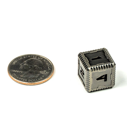 Sci-Fi Number Metal 16mm D6 Dice (6 Pack)