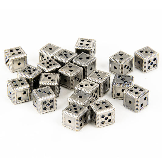 Sci-Fi Hex Metal 12mm Dice (10 Pack)