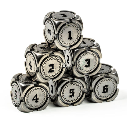 Fantasy Metal 16mm D6 Dice (6 Pack)