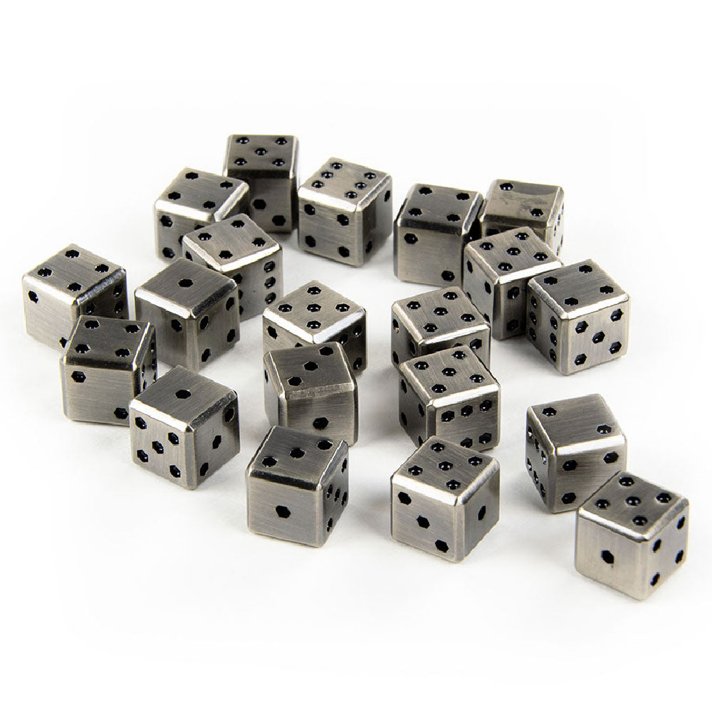Square Metal 12mm D6 Dice (10 Pack)